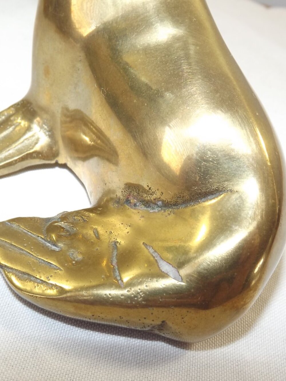 Brass Sea Lion Figurine - Gold Home Art Accent - Picture 7 of 9